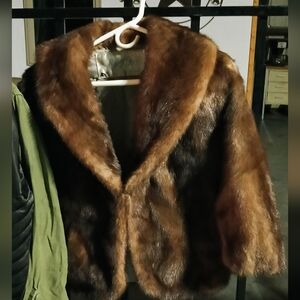 Luxurious Brown Faux Fur Coat